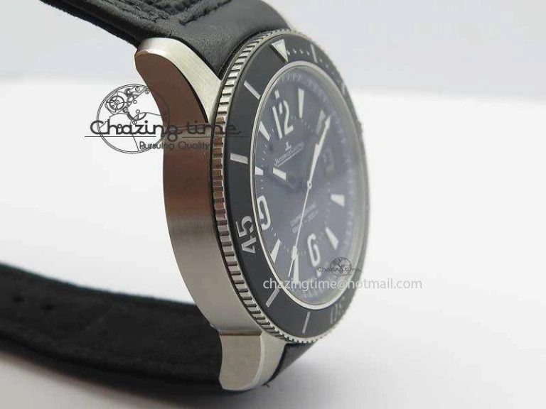 Unique Master Compressor Diving Automatic Navy SEALS 1:1 Noob Best Edition On Black Leather Strap A 7504