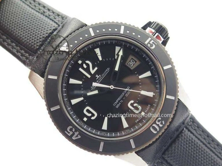 Unique Master Compressor Diving Automatic Navy SEALS 1:1 Noob Best Edition On Black Leather Strap A 7504