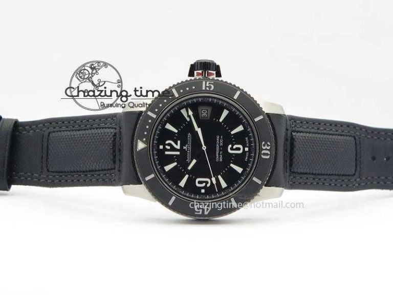 Unique Master Compressor Diving Automatic Navy SEALS 1:1 Noob Best Edition On Black Leather Strap A 7504