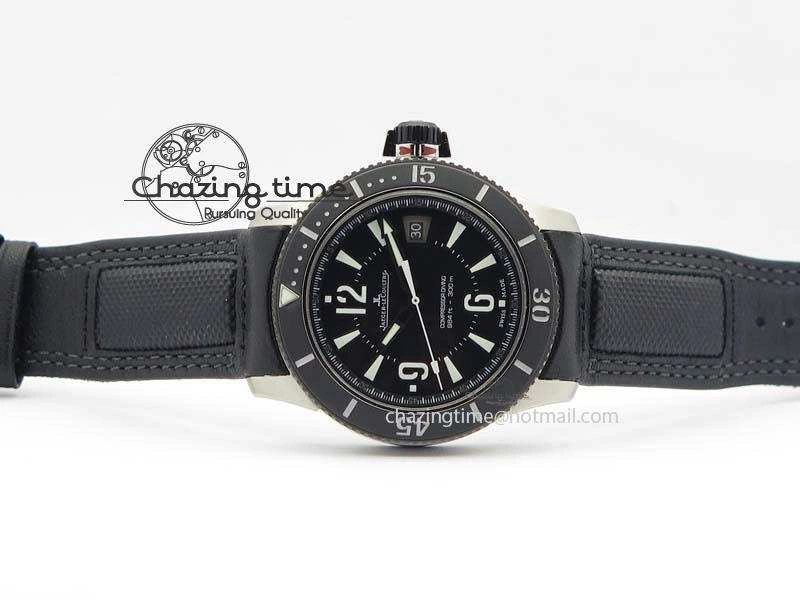 Unique Master Compressor Diving Automatic Navy SEALS 1:1 Noob Best Edition On Black Leather Strap A 7504