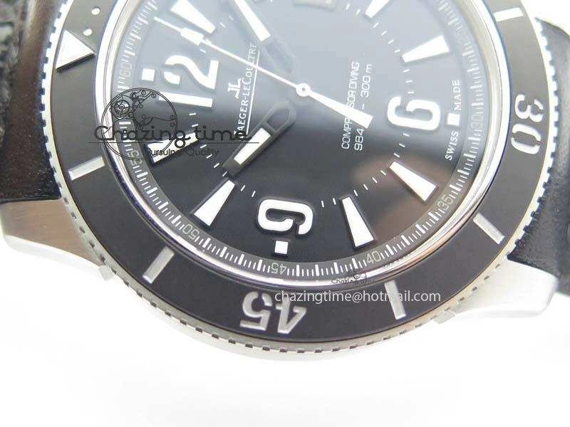 Unique Master Compressor Diving Automatic Navy SEALS 1:1 Noob Best Edition On Black Leather Strap A 7504