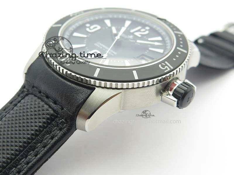 Unique Master Compressor Diving Automatic Navy SEALS 1:1 Noob Best Edition On Black Leather Strap A 7504