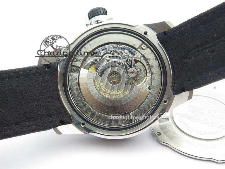 Unique Master Compressor Diving Automatic Navy SEALS 1:1 Noob Best Edition On Black Leather Strap A 7504