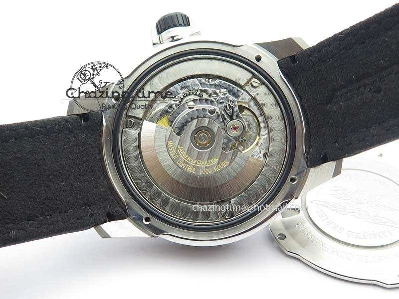 Unique Master Compressor Diving Automatic Navy SEALS 1:1 Noob Best Edition On Black Leather Strap A 7504