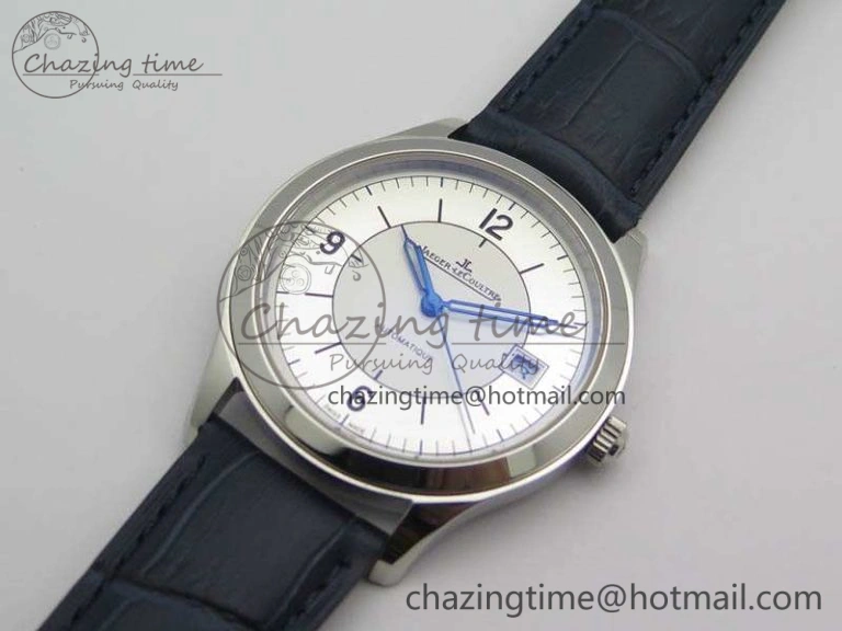 Master Control Date 1548530 SS ZF 1:1 Best Edition White Dial On Blue Leather Strap A899  Snug 7493