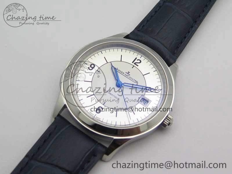 Master Control Date 1548530 SS ZF 1:1 Best Edition White Dial On Blue Leather Strap A899  Snug 7493