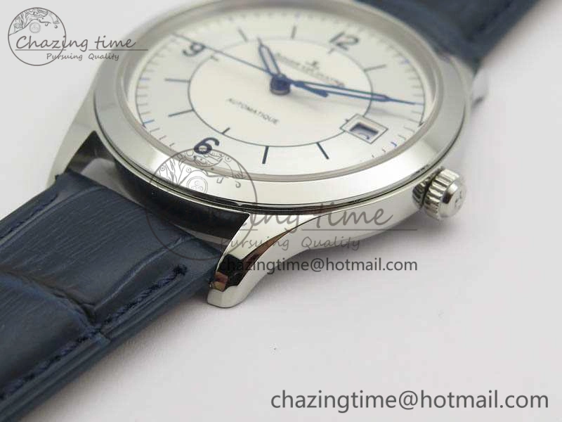 Master Control Date 1548530 SS ZF 1:1 Best Edition White Dial On Blue Leather Strap A899  Snug 7493
