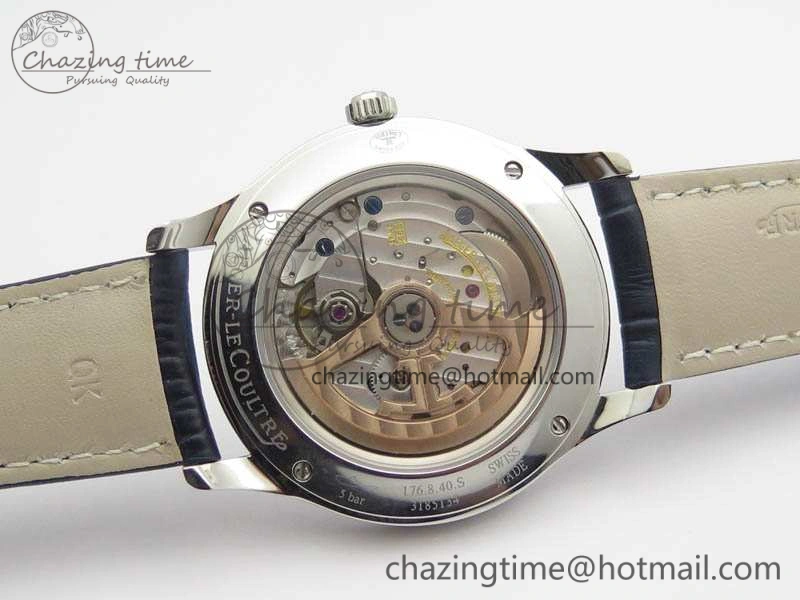 Master Control Date 1548530 SS ZF 1:1 Best Edition White Dial On Blue Leather Strap A899  Snug 7493