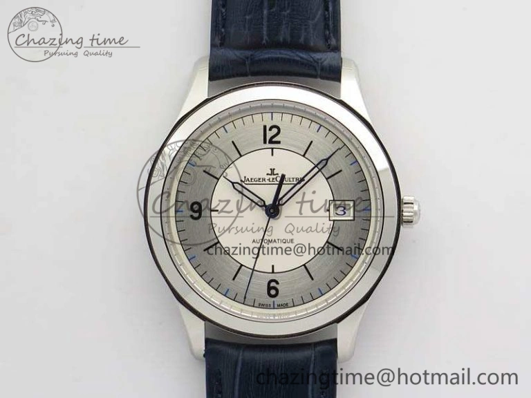 Master Control Date 1548530 SS ZF 1:1 Best Edition White Dial On Blue Leather Strap A899  Snug 7493