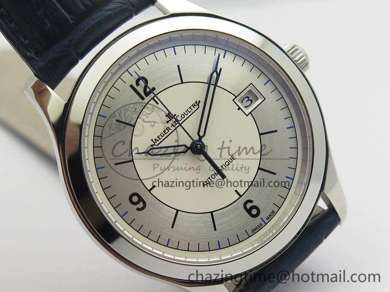 Master Control Date 1548530 SS ZF 1:1 Best Edition White Dial On Blue Leather Strap A899  Snug 7493