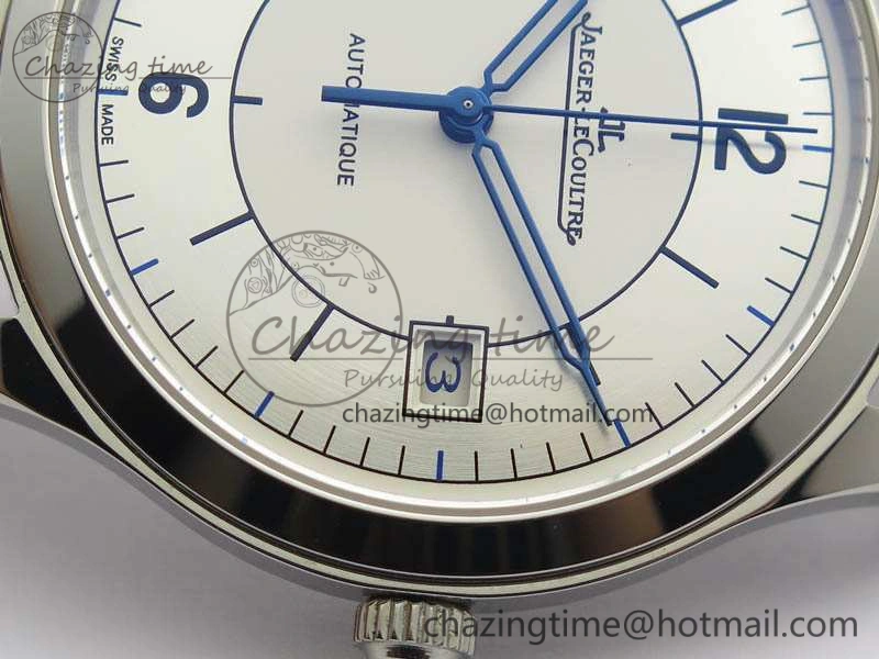 Master Control Date 1548530 SS ZF 1:1 Best Edition White Dial On Blue Leather Strap A899  Snug 7493