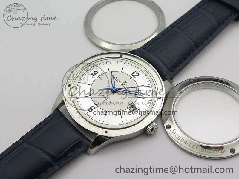 Master Control Date 1548530 SS ZF 1:1 Best Edition White Dial On Blue Leather Strap A899  Snug 7493