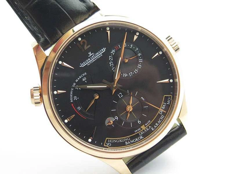 Master Control Power Reserve RG Black Dial On Black Leather Strap A BestValue 7491