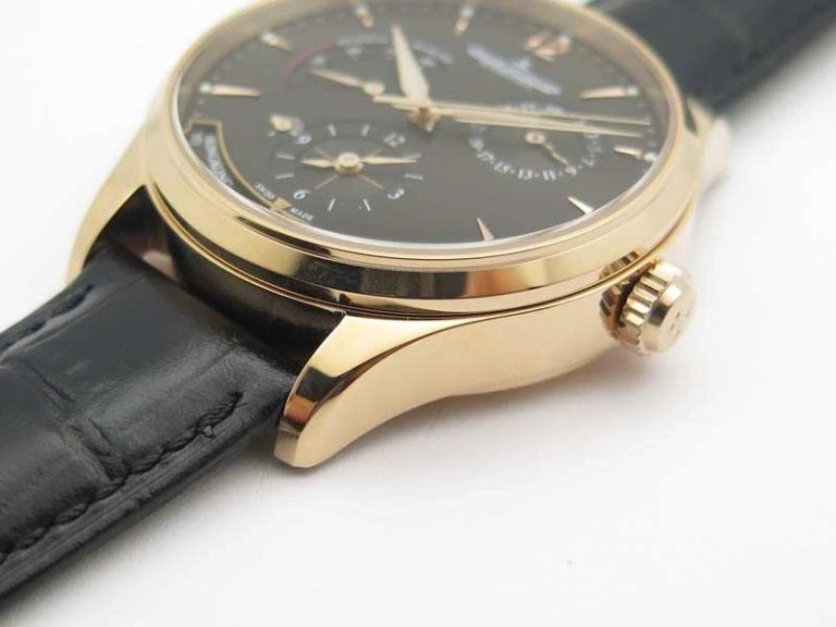 Master Control Power Reserve RG Black Dial On Black Leather Strap A BestValue 7491