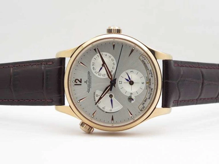 Refined Master Control Power Reserve RG Light Gray Dial On Brown Leather Strap A 7501