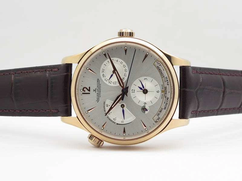 Refined Master Control Power Reserve RG Light Gray Dial On Brown Leather Strap A 7501