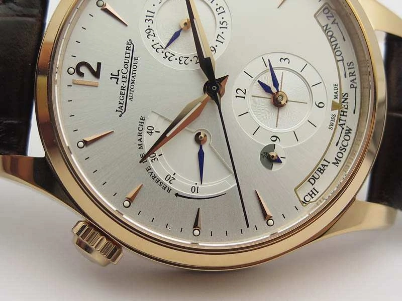 Refined Master Control Power Reserve RG Light Gray Dial On Brown Leather Strap A 7501