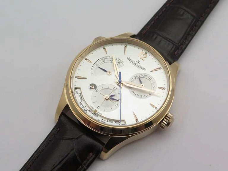 Refined Master Control Power Reserve RG Light Gray Dial On Brown Leather Strap A 7501