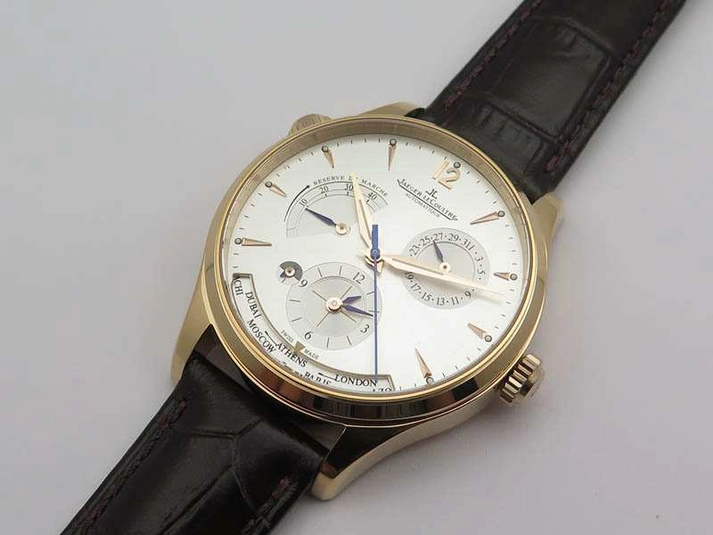 Refined Master Control Power Reserve RG Light Gray Dial On Brown Leather Strap A 7501