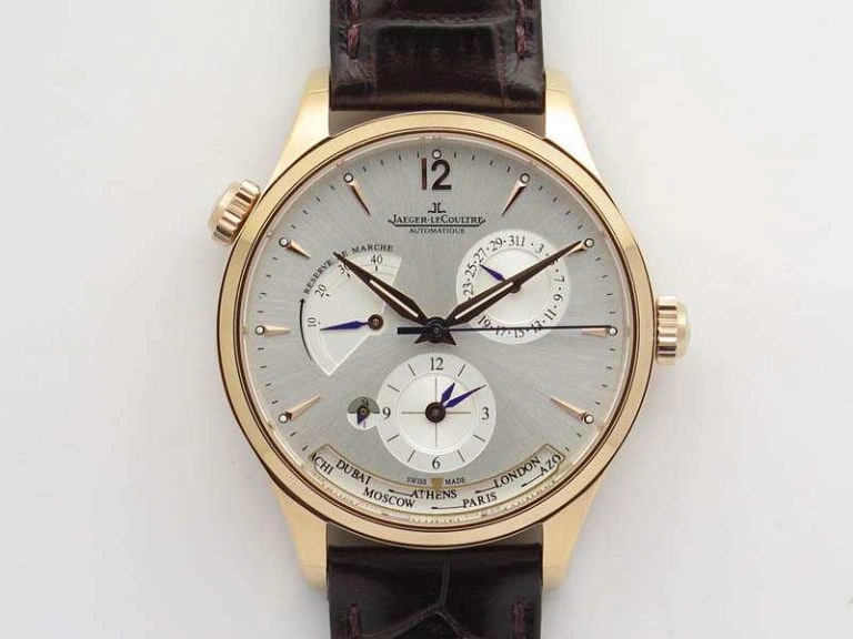 Refined Master Control Power Reserve RG Light Gray Dial On Brown Leather Strap A 7501