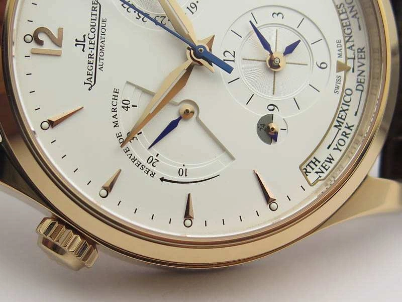 Master Control Power Reserve RG White Dial On Brown Leather Strap A Upgraded 7492