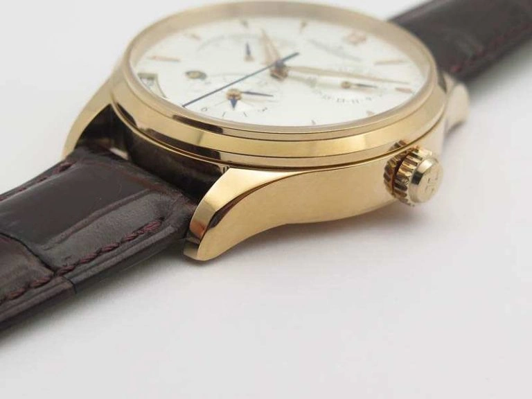 Master Control Power Reserve RG White Dial On Brown Leather Strap A Upgraded 7492
