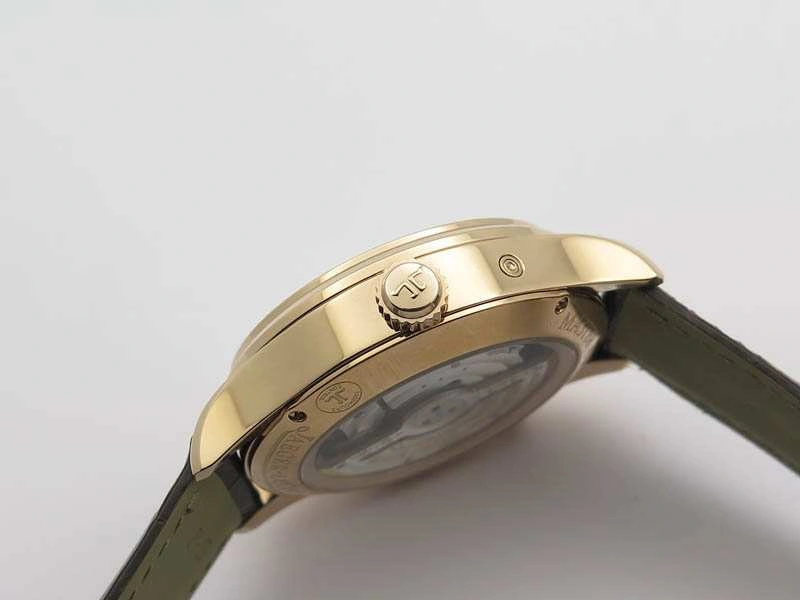 Master Control Power Reserve RG White Dial On Brown Leather Strap A Upgraded 7492