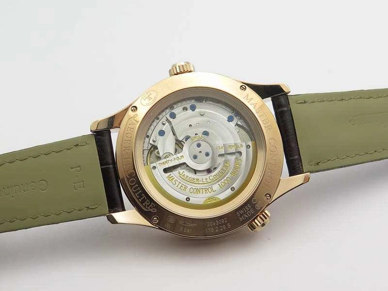 Master Control Power Reserve RG White Dial On Brown Leather Strap A Upgraded 7492