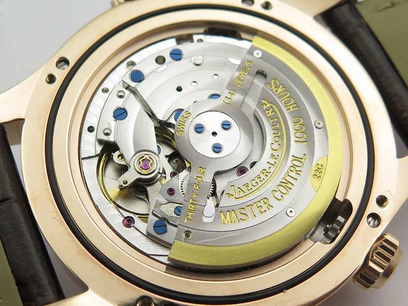 Master Control Power Reserve RG White Dial On Brown Leather Strap A Upgraded 7492