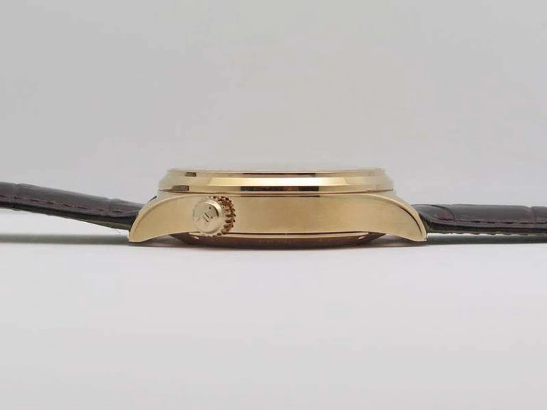 Master Control Power Reserve RG White Dial On Brown Leather Strap A Upgraded 7492