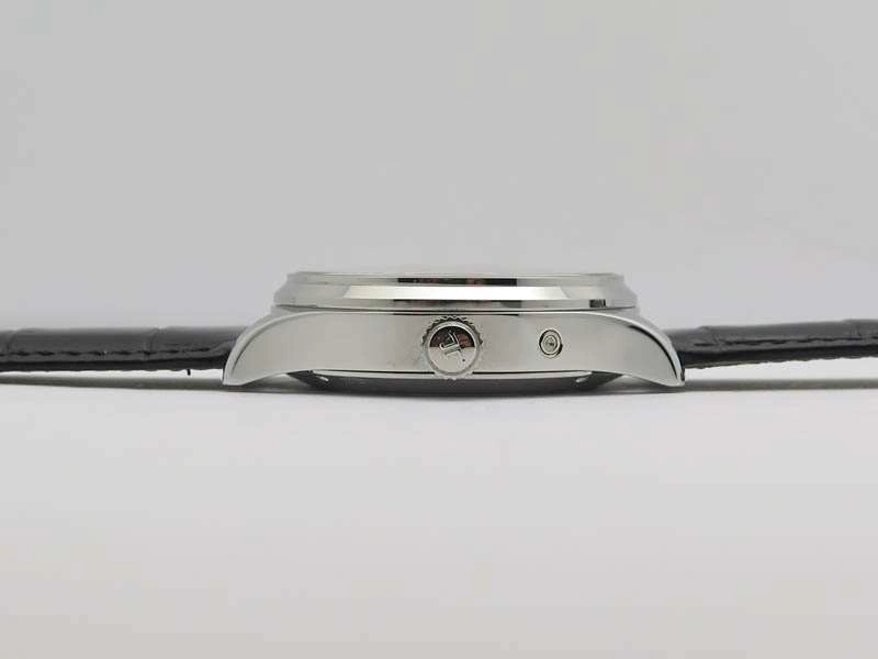 Master Control Power Reserve SS Black Dial On Black Leather Strap A Lightweight 7498