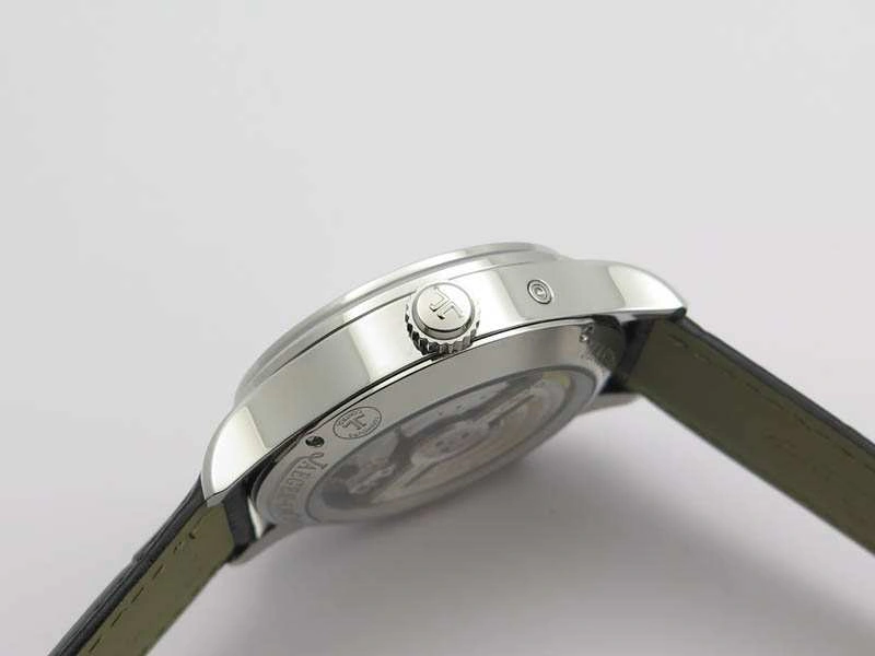 Master Control Power Reserve SS Black Dial On Black Leather Strap A Lightweight 7498