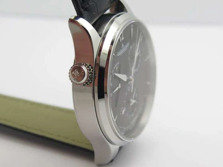 Master Control Power Reserve SS Black Dial On Black Leather Strap A Lightweight 7498