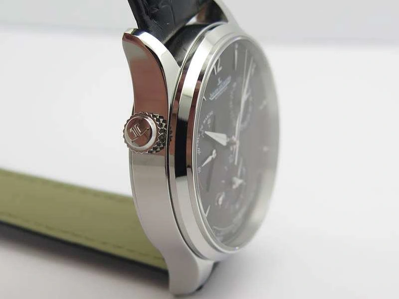 Master Control Power Reserve SS Black Dial On Black Leather Strap A Lightweight 7498