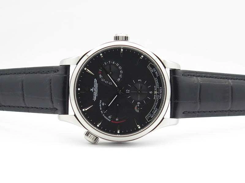 Master Control Power Reserve SS Black Dial On Black Leather Strap A Lightweight 7498