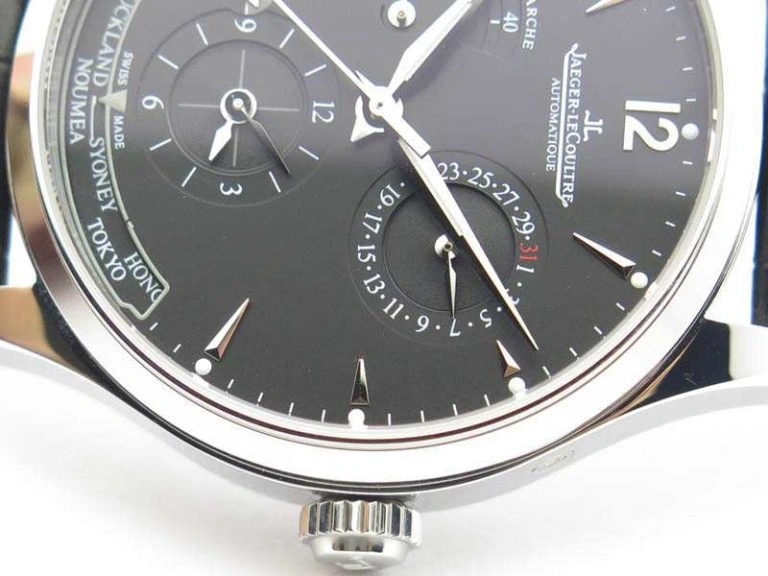 Master Control Power Reserve SS Black Dial On Black Leather Strap A Lightweight 7498