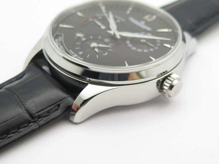 Master Control Power Reserve SS Black Dial On Black Leather Strap A Lightweight 7498