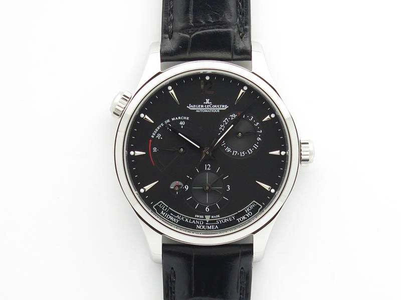 Master Control Power Reserve SS Black Dial On Black Leather Strap A Lightweight 7498