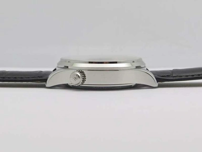 Master Control Power Reserve SS White Dial On Black Leather Strap A Neat 7496
