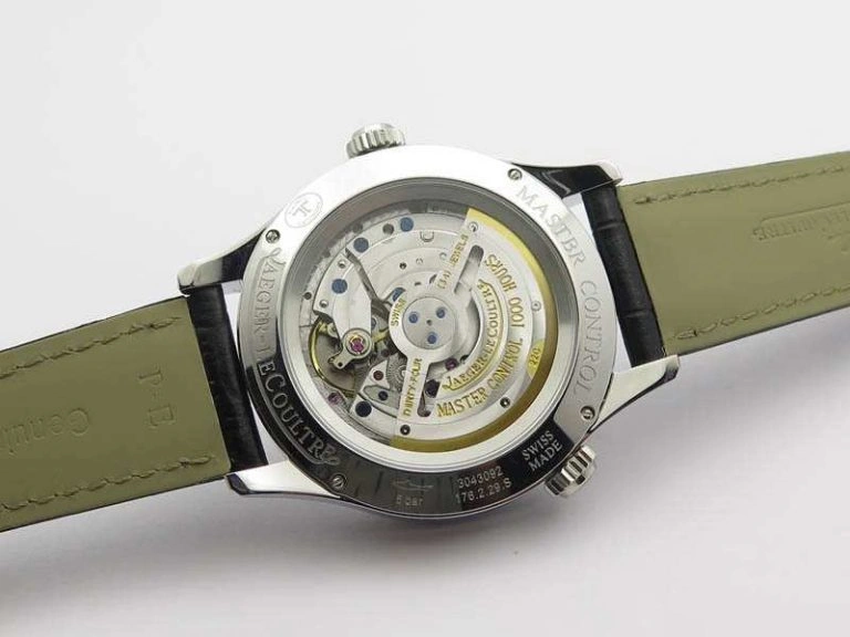 Master Control Power Reserve SS White Dial On Black Leather Strap A Neat 7496