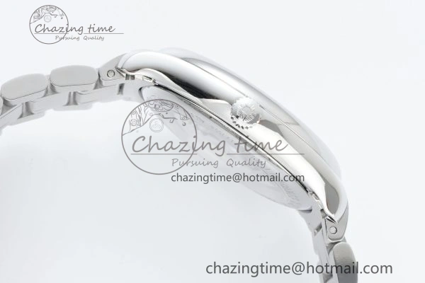 Reliable Master Day Date SS LGF 1:1 Best Edition White Textured Dial on SS Bracelet A2836 V 7550