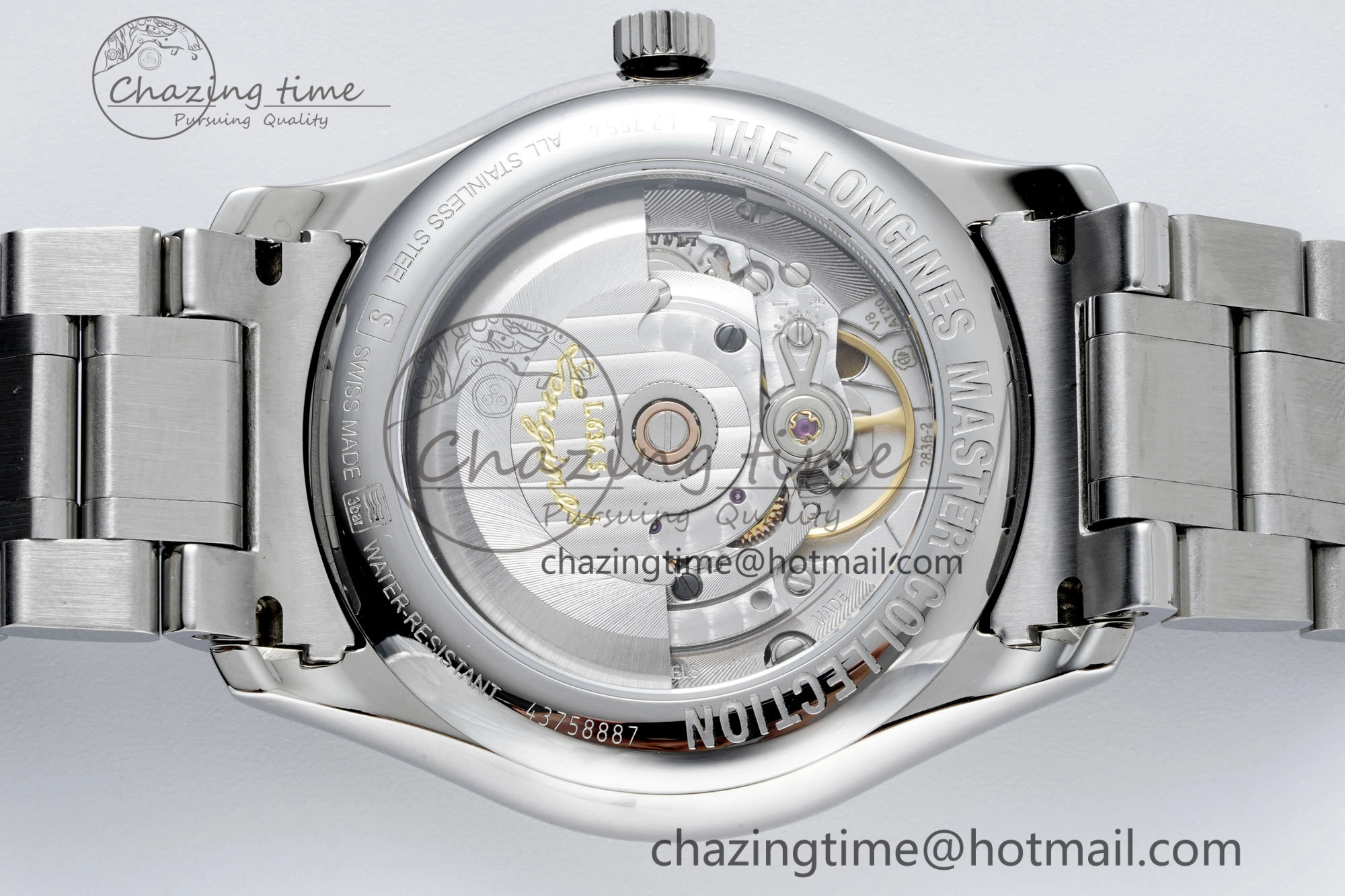 Reliable Master Day Date SS LGF 1:1 Best Edition White Textured Dial on SS Bracelet A2836 V 7550