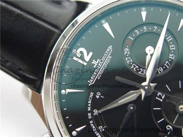 Master Geographic Real PR SS ZF 1:1 Best Edition Black Dial on Black Leather Strap A Lightweight 7454