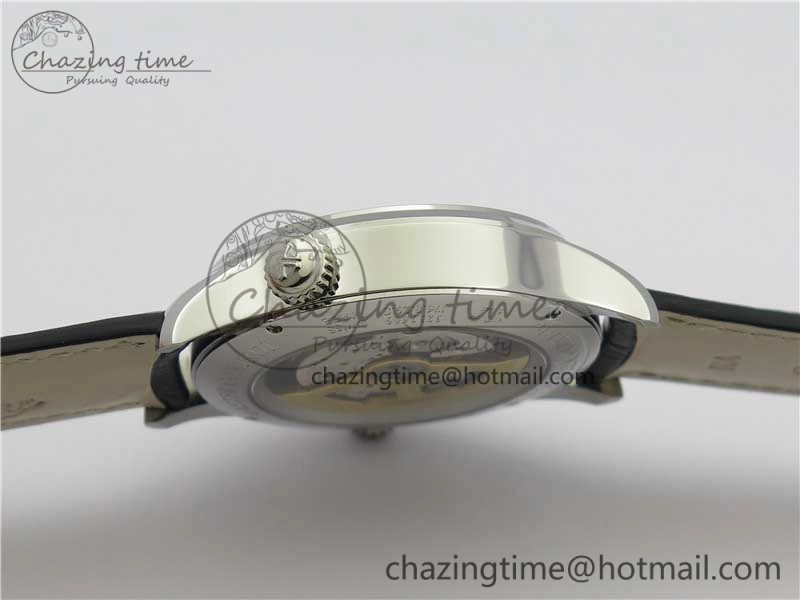 Master Geographic Real PR SS ZF 1:1 Best Edition Black Dial on Black Leather Strap A Lightweight 7454