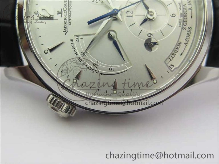 Master Geographic Real PR SS ZF 1:1 Best Edition White Dial on Black Leather Strap A Fashionable 7456