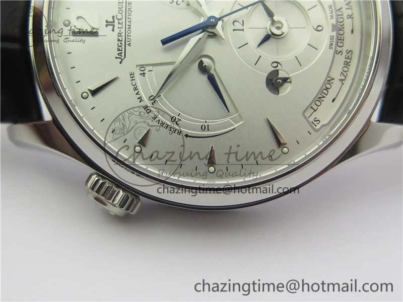 Master Geographic Real PR SS ZF 1:1 Best Edition White Dial on Black Leather Strap A Fashionable 7456