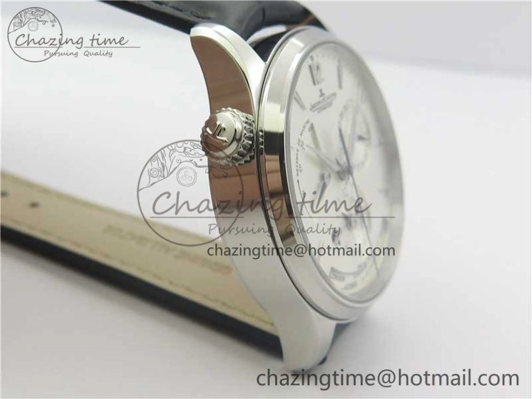 Master Geographic Real PR SS ZF 1:1 Best Edition White Dial on Black Leather Strap A Fashionable 7456