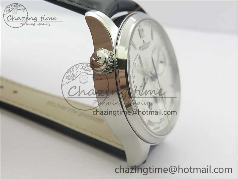 Master Geographic Real PR SS ZF 1:1 Best Edition White Dial on Black Leather Strap A Fashionable 7456