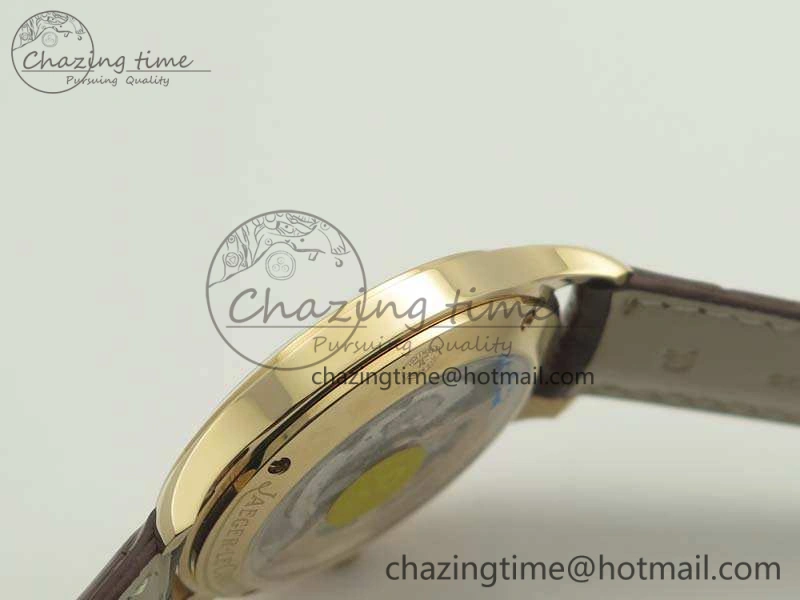Master Grande Ultra Thin 1548420 RG ZF 1:1 Best Edition White Dial On Brown Leather Strap A Unisex 7480