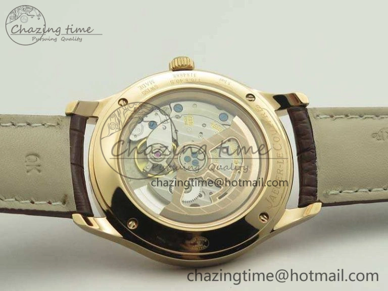 Master Grande Ultra Thin 1548420 RG ZF 1:1 Best Edition White Dial On Brown Leather Strap A Unisex 7480